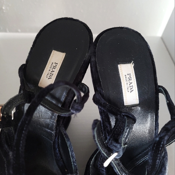 Vintage Prada Crushed Velvet Wedges - Picture 4 of 4